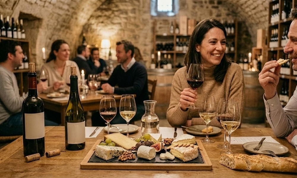 Degustación de vinos con quesos para compartir con 2 o 4 personas