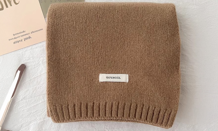 Image 8: Unisex-Strickschal aus Wolle