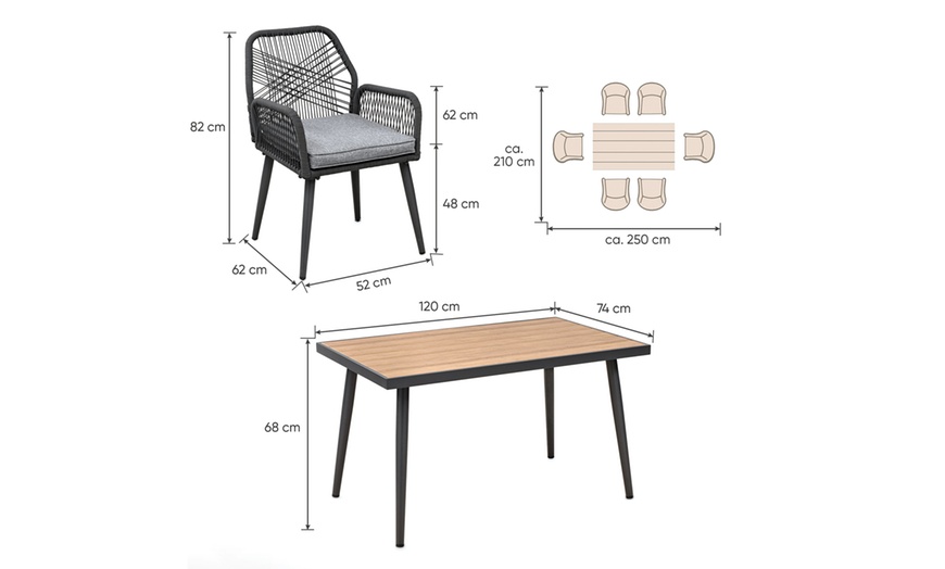 Image 7: Set da pranzo da giardino per 6 o 8 persone con tavolo Swing&Harmonie