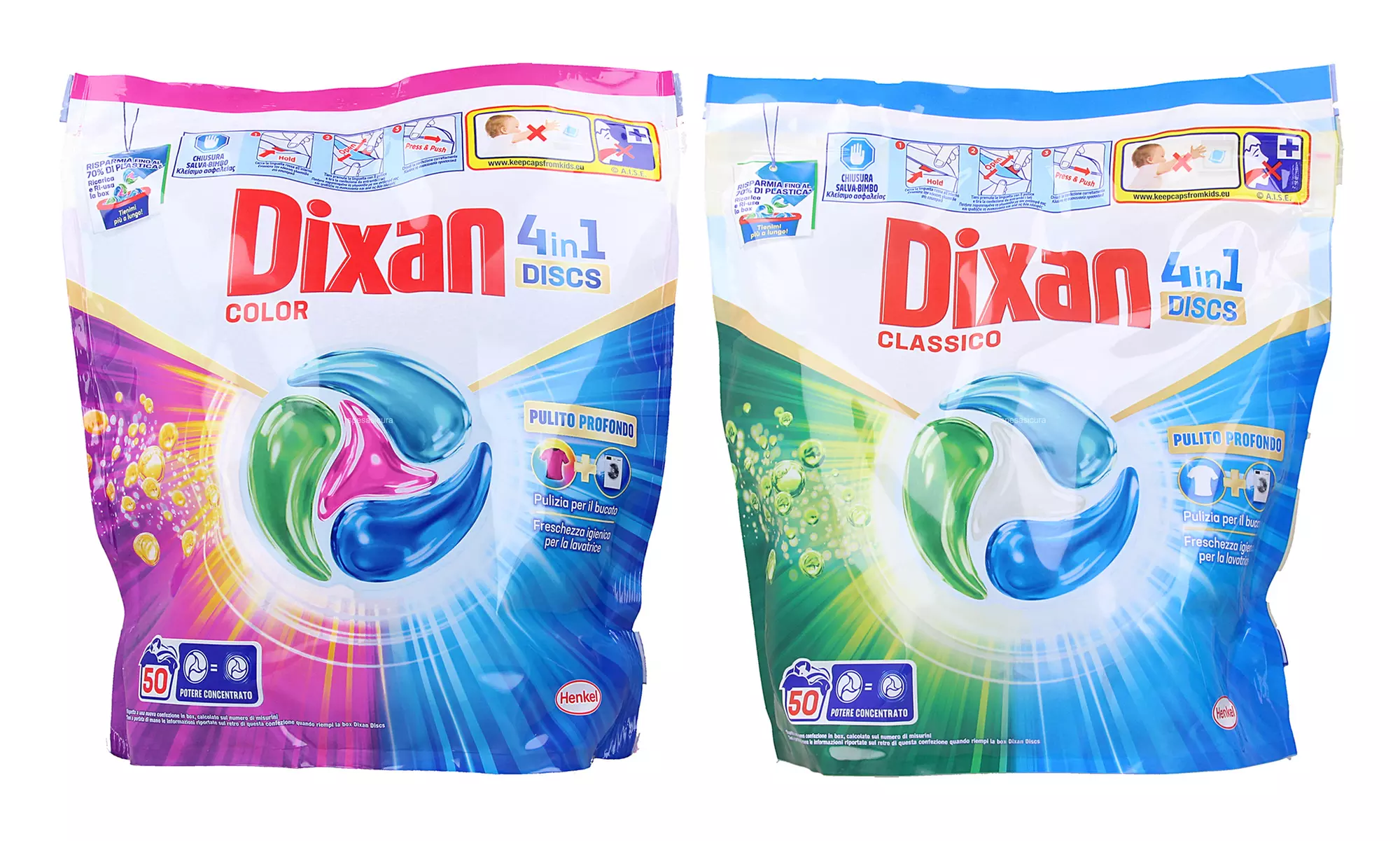 2 o 4 confezioni di Dixan Discs