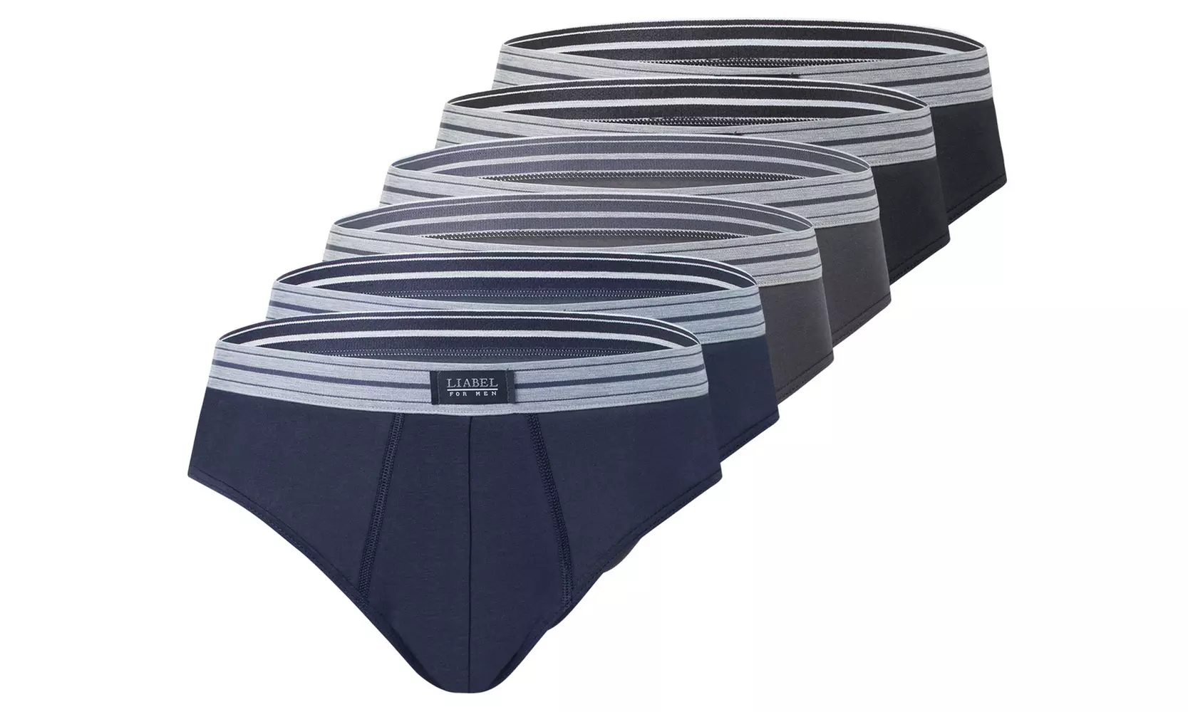 Set da 6 boxer o slip in cotone bielastico Seamless Liabel