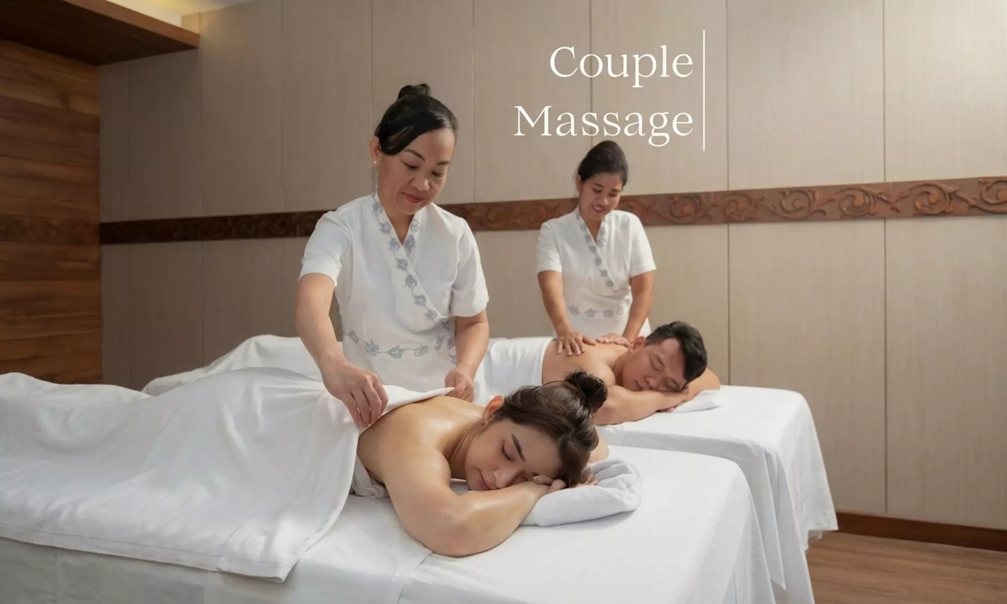 60, 90 or 120-Minute Couple Massage with Hot Stone and Essential Oil