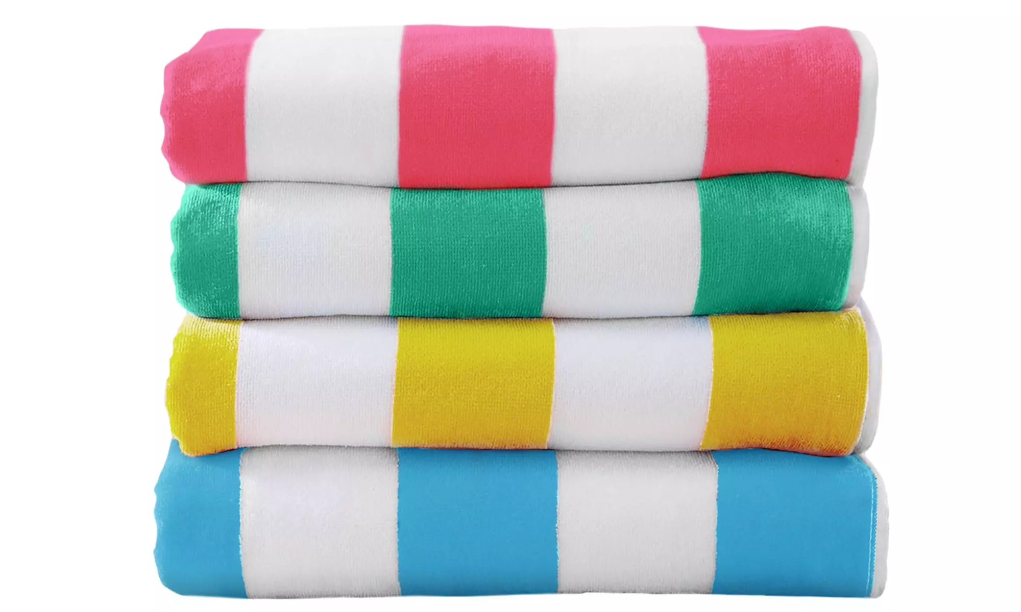 FreshFolds Four Pack Cotton Velour Beach Towels