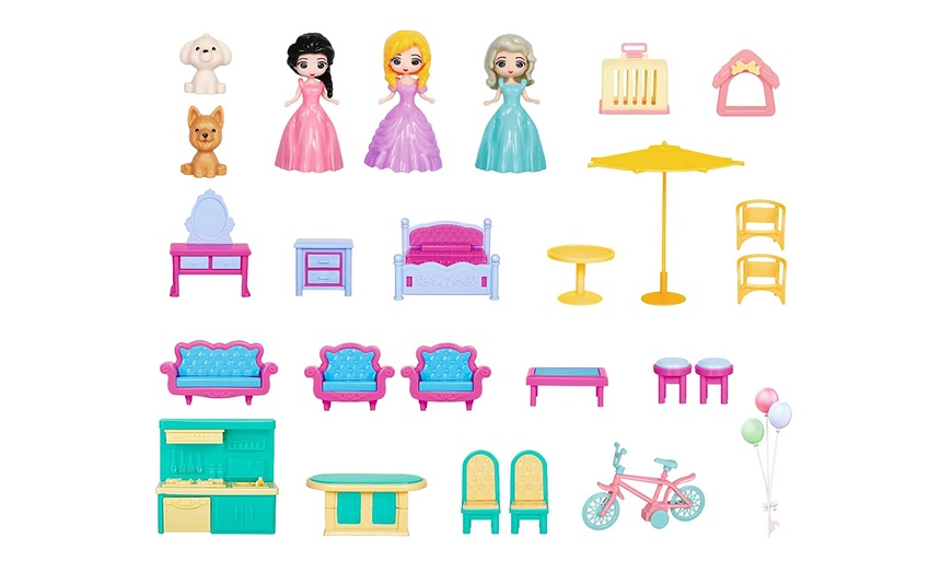Image 19: 3D DIY Dollhouse Playset with Furniture and Figures for Kids