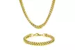 Men's Stainless Steel Franco Chain Necklace and Bracelet Set 2 Piece - Second Medium