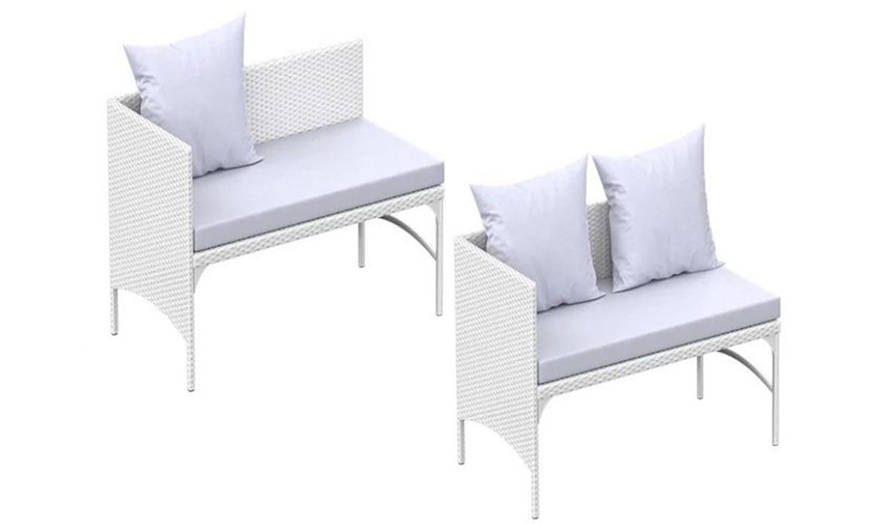 Image 4: Three Piece Outdoor Furniture Set With Table 