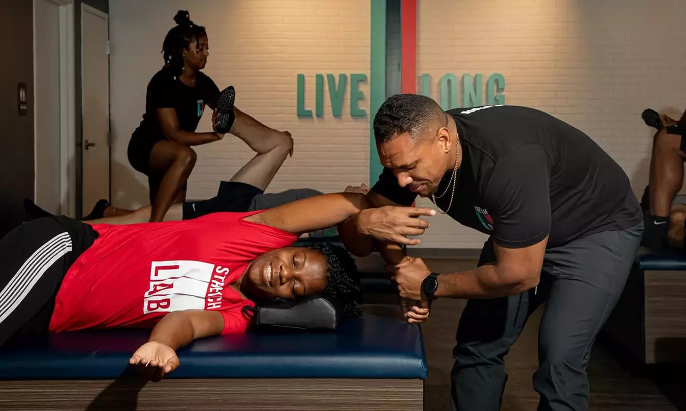 25 or 50-Min 1-on-1 Stretch, Grip Socks & Mobility or Jumpstart Bundle