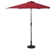 Image 9: 9ft. Patio Umbrella Solar LED Lights Steel Tilt with Crank