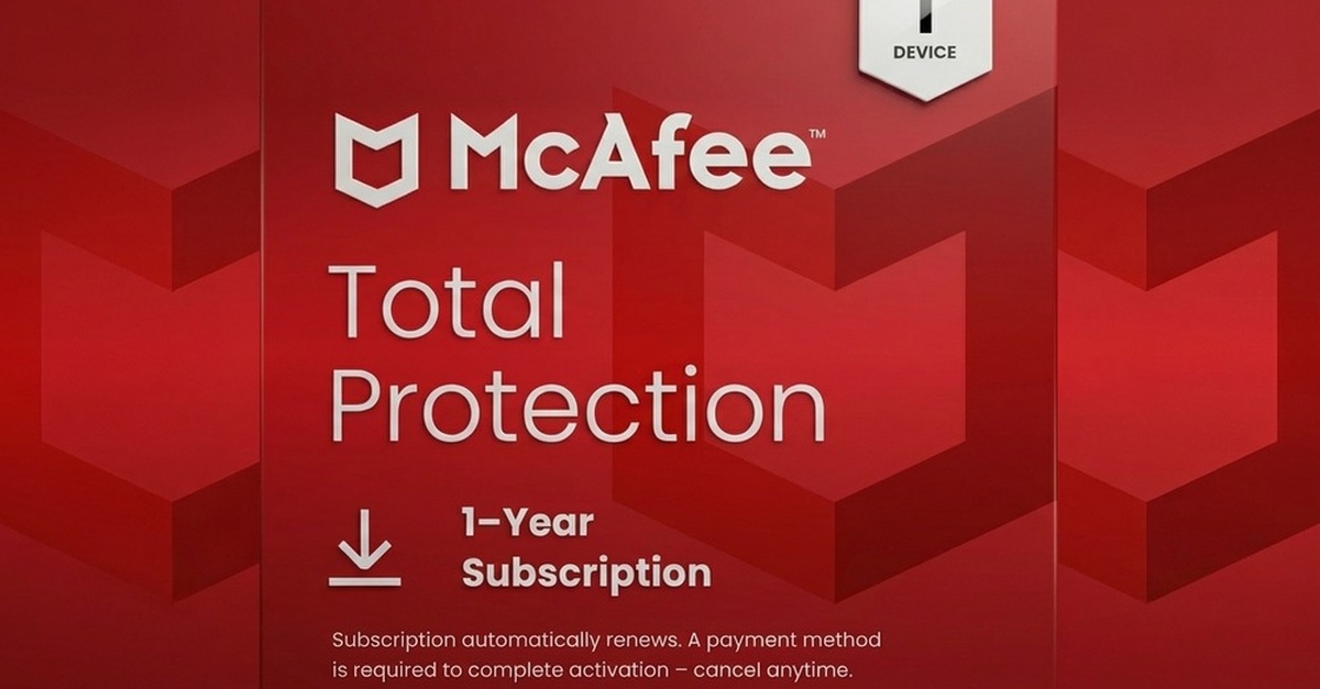 Mcafee Total Protection 2026: 1, 3 Or 5 Devices With Auto Renewal Mcafee Total Protection 2026: 1, 3 Or 5 Devices With Auto Renewal