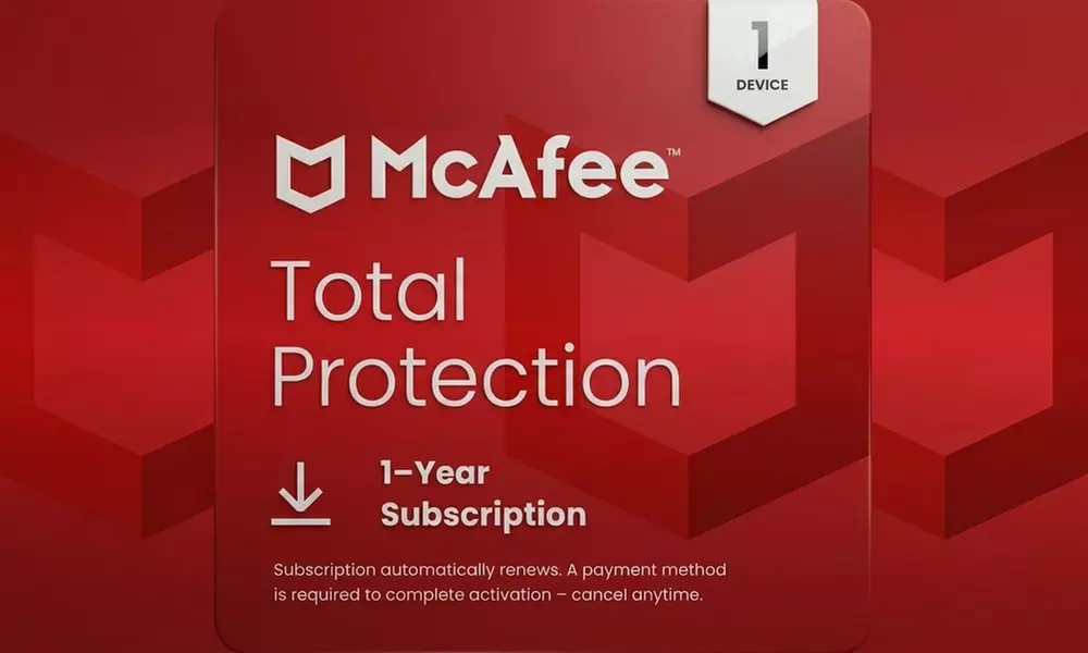 McAfee Total Protection 2026: 1, 3 or 5 Devices with Auto Renewal