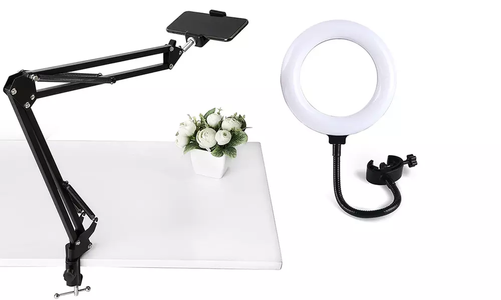 Support de téléphone suspendu avec anneau lumineux