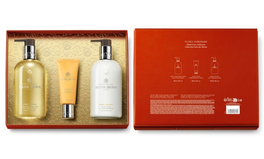 Image 1: Molton Brown Flora Luminare Hand Collection Gift Set