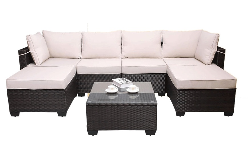 Image 9: Set Salotto da Esterno in Polyrattan Componibile Shally Dogan