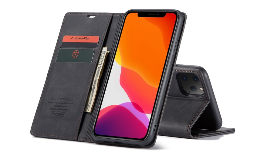 Image 10: CASE ME Flip Wallet Case With Card Solt For iPhone 11,11 Pro or 11 Pro Max