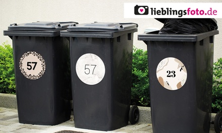 2x 20 cm personalisierbarer Mülltonnen-Aufkleber (zzgl. Versandkosten) - Lieblingsfoto