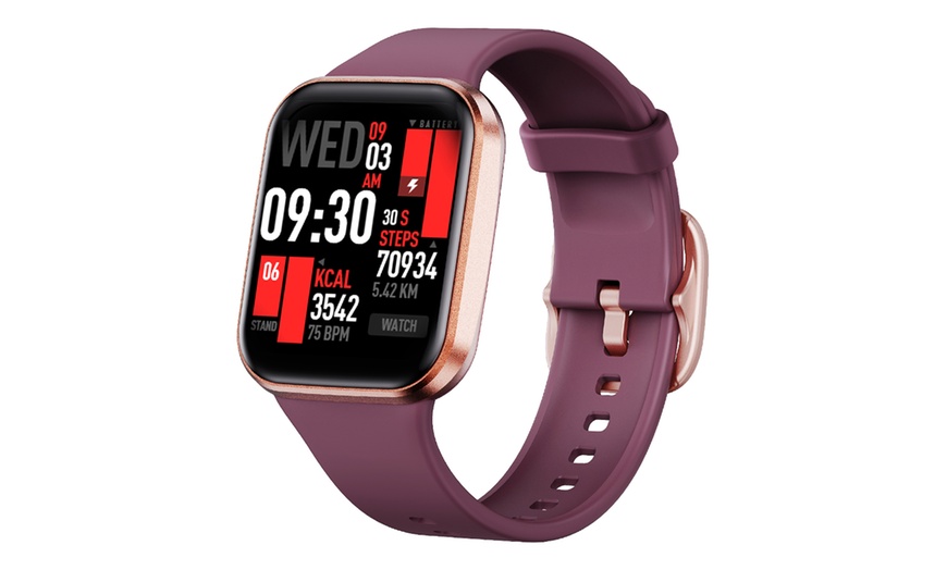 Image 12: Bluetooth 5.0 Smart Watch 1.6" TFT 2.5D Touch Screen BPM Temperature