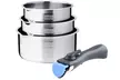 Lot de 3 casseroles ou batterie de cuisine de 5 ou 10 pièces Arthur Martin avec manche amovible - Image 3