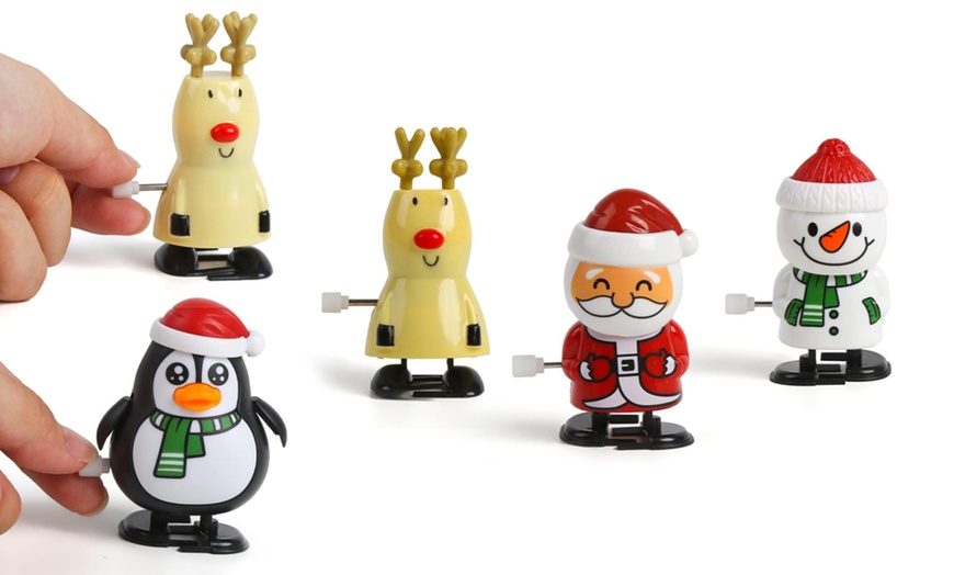 Image 2: 8- Piece Christmas Wind-Up Toys Set
