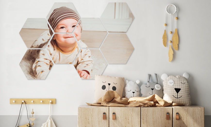 Image 10: Personalisierbare Foto-Wandbild über 5, 6, 8 oder 12 Hexagone