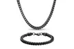 Men's Stainless Steel Franco Chain Necklace and Bracelet Set 2 Piece - Second Medium