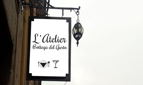 ⏰ Menu da 3 o 4 portate con vino per 2 persone all'Atelier Bottega del Gusto (sconto fino a 53%). Prenota&Vai!