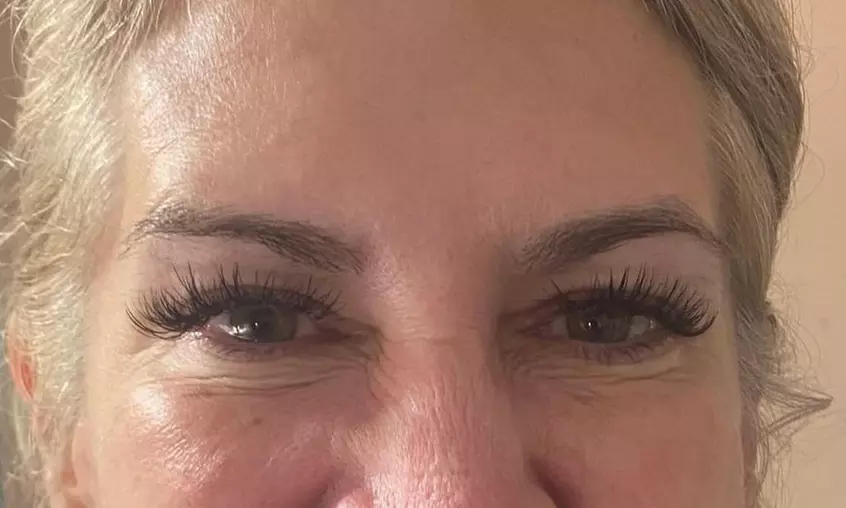 Unique Style with Lash Set, Monthly Fill & Feather Hair Extensions