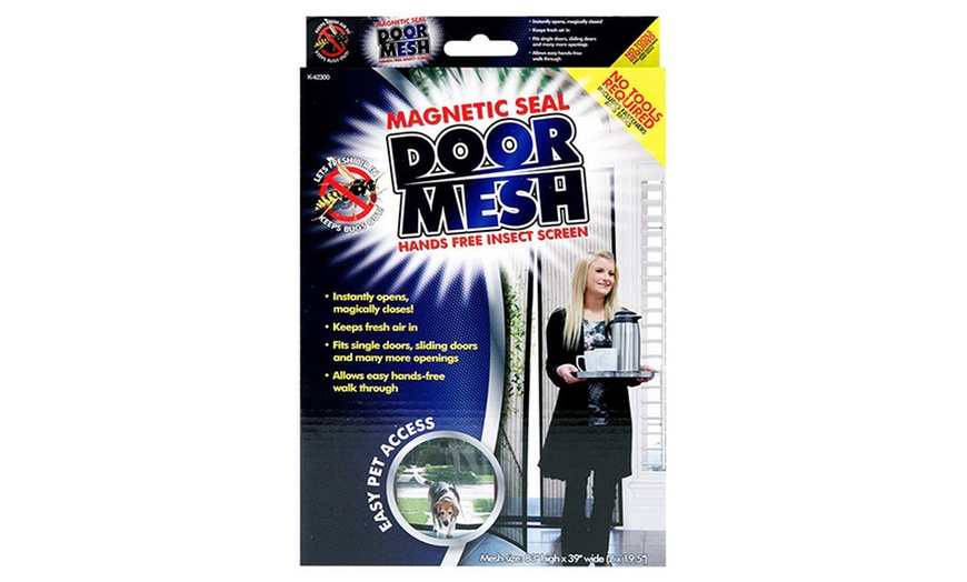 Image 2: Magnetic Door Mesh Screen