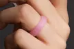 7 Pack Women's Silicone Wedding Bands Set Colorful Rubber Rings - Second Medium