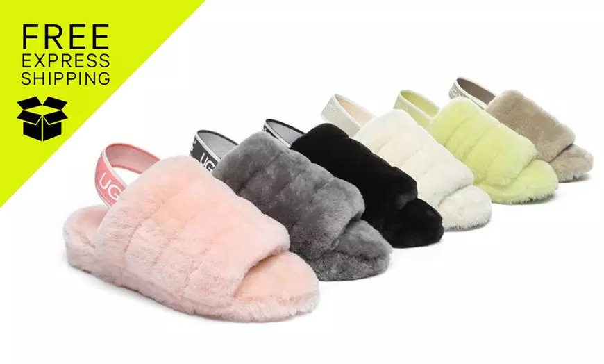 Image 1: UGG Puffy Slippers