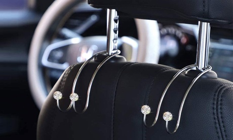 Jusqu'à 6 crochets métalliques pour appuie-tête de voiture