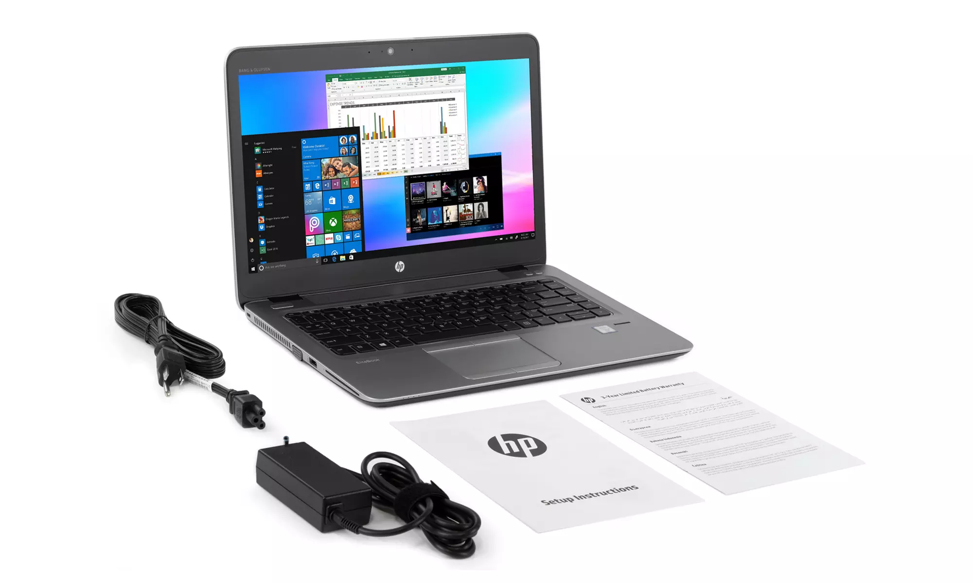 HP EliteBook 840 G3 14" Laptop with Intel Core i5-6300U, 8GB RAM, and 256GB SSD - Second Medium