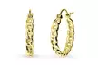 Italian 925 Sterling Silver 18MM Curb Hoop Earrings Stamped 925 - Second Medium