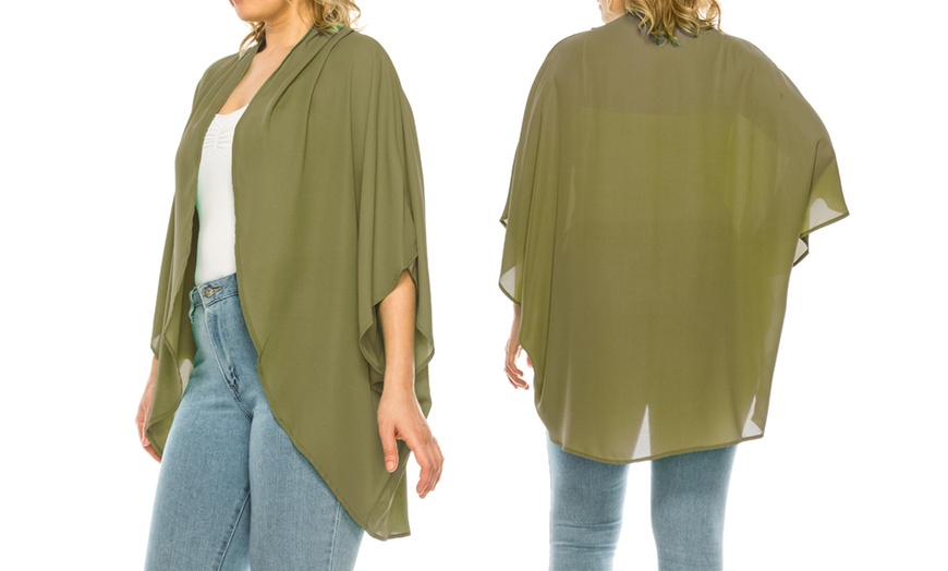 Image 19: MOA Collection Women's Loose Fit Cardigan Sweater