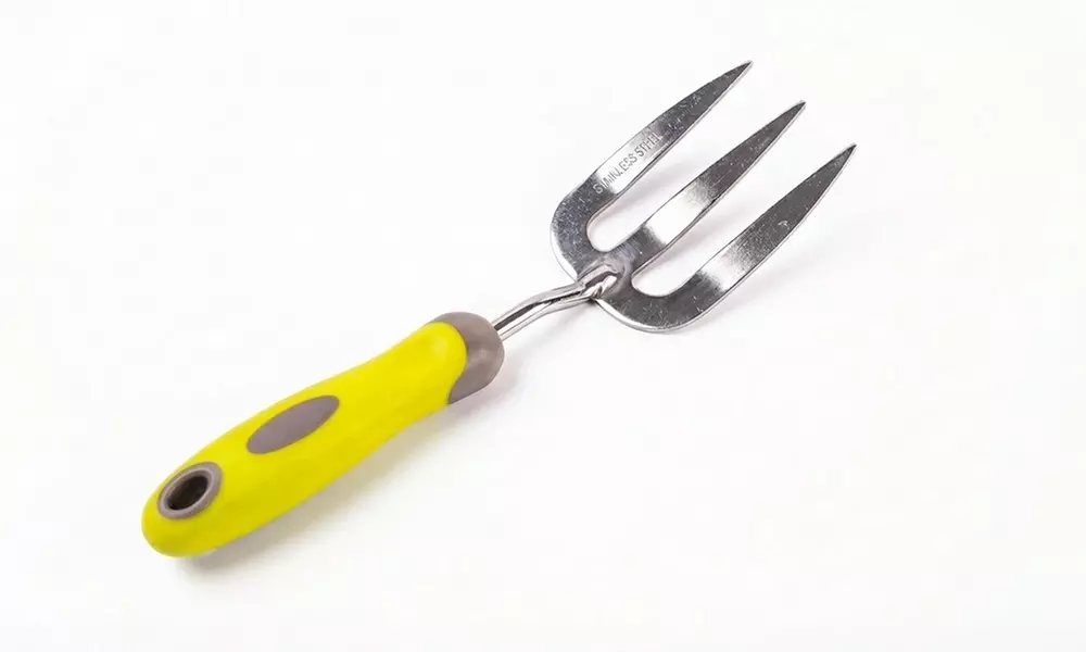 5-Piece Garden Hand Tool Set - Stainless Steel with Soft Grip Handles