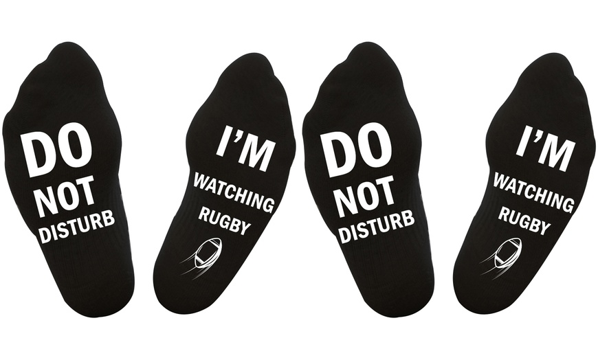 Image 14: I'm Watching Rugby Socks