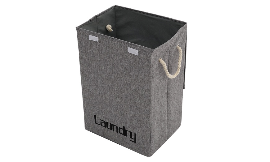 Image 3: Large Laundry Basket with Lid