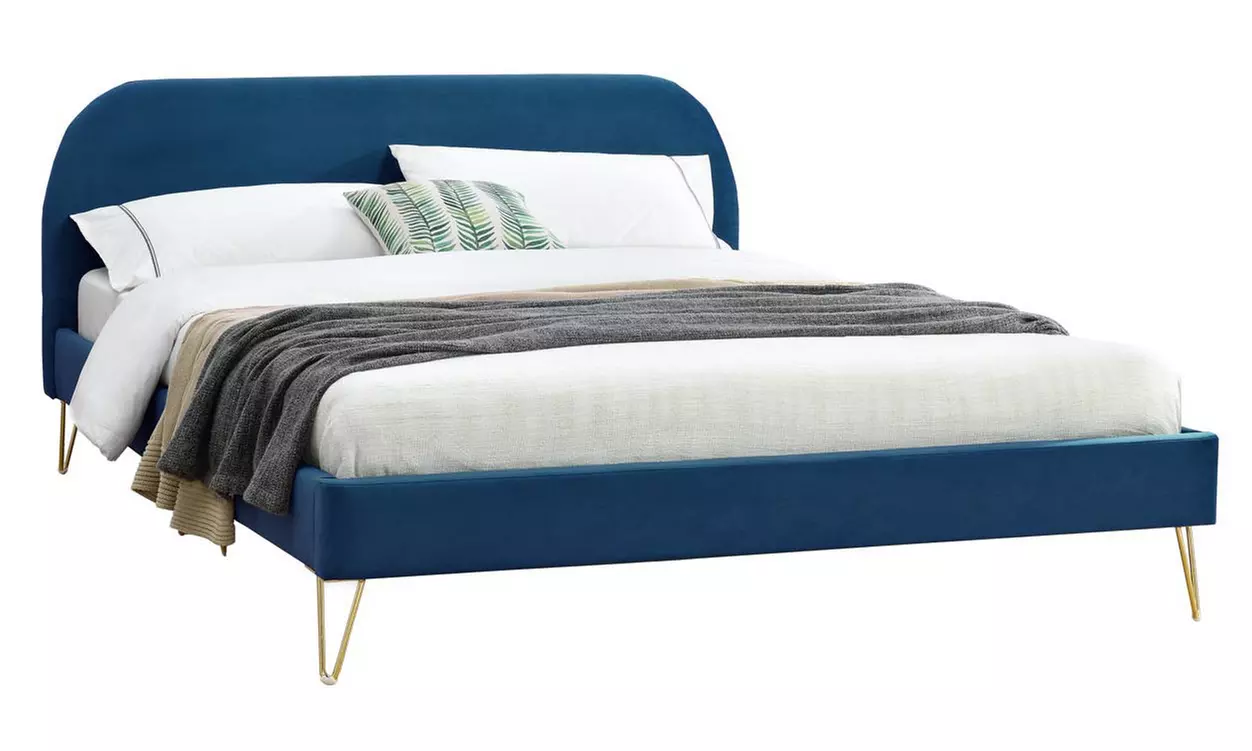 Lit velours "Garbera" 140 x 190 cm ou 160 x 200 cm de Kocoon