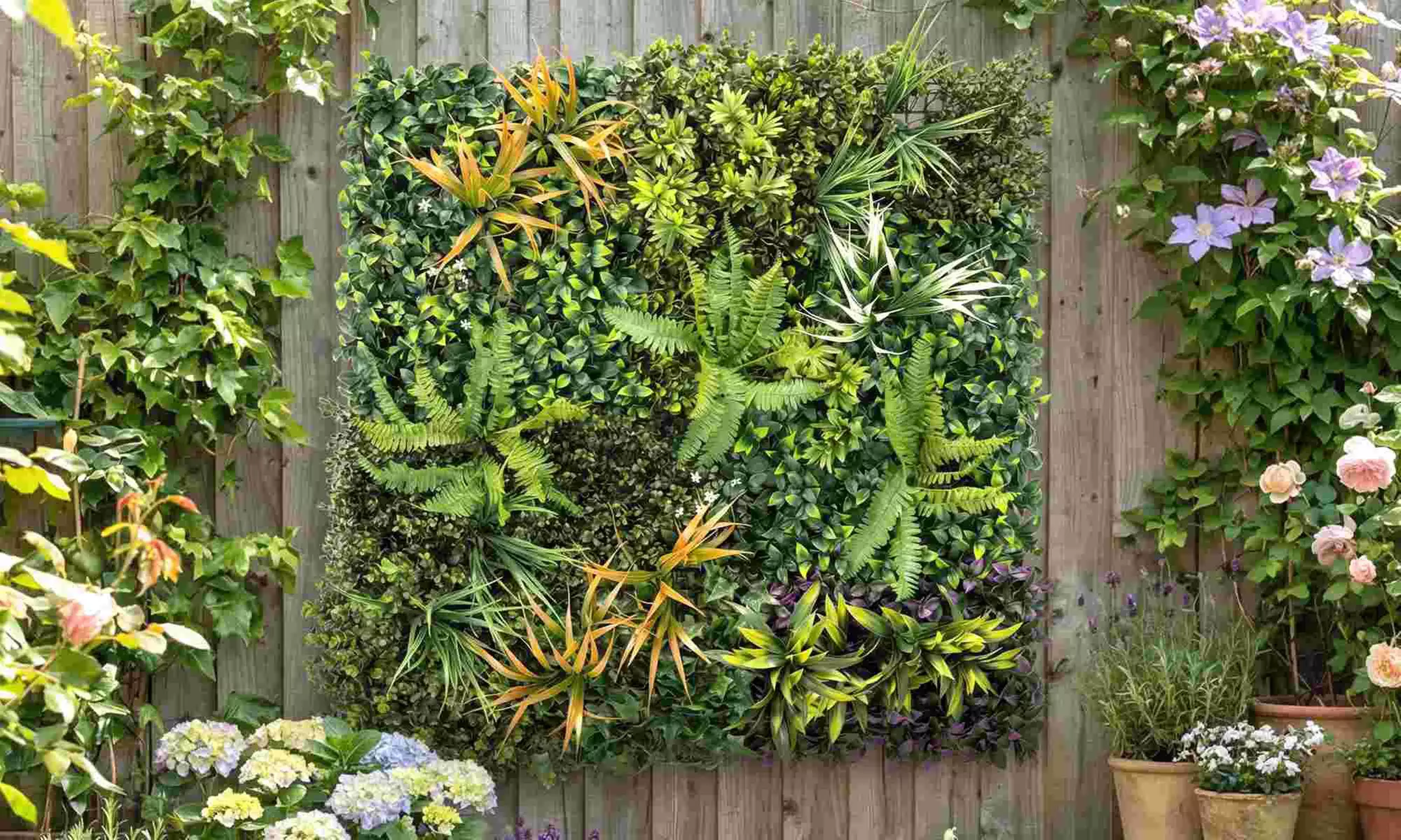 Outsunny Artificial Plant Wall Panel