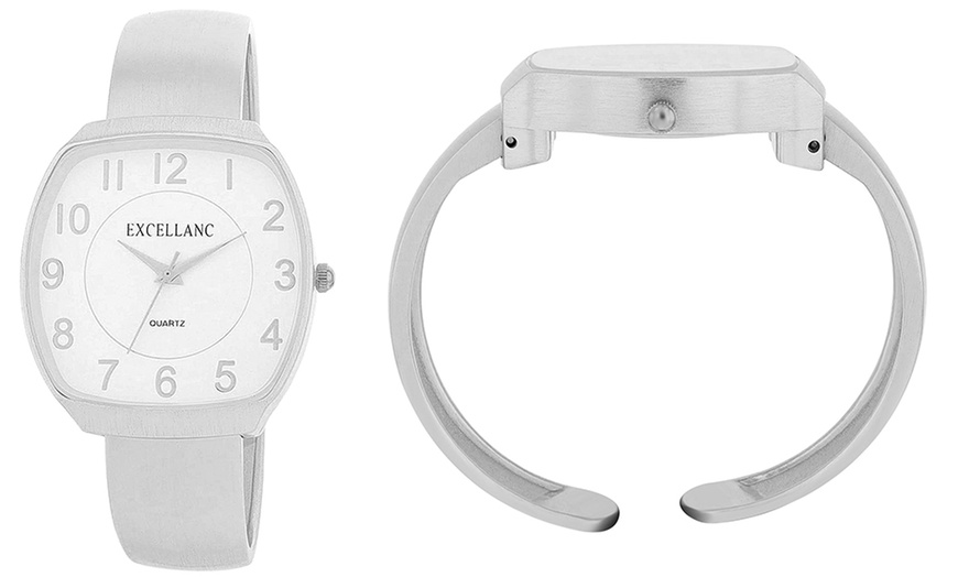 Image 7: Reloj de pulsera analógico con piedras brillantes de Excellance