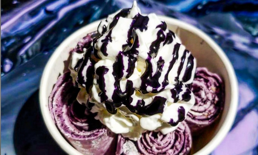 Image 9: Personalized Rolled Ice Cream: Custom Creation with up to 8 Toppings