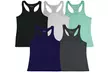 5-Pack Galaxy By Harvic Women's Moisture-Wicking Racerback Tanks - Second Medium