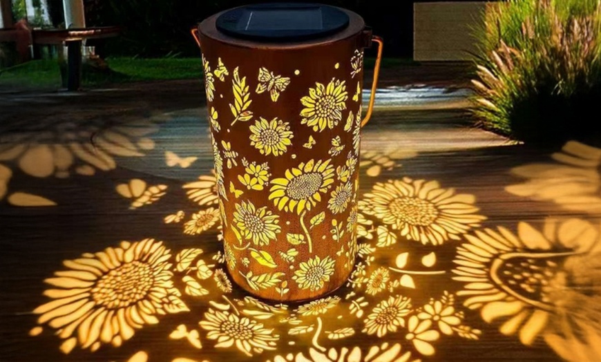 Image 7: Butterfly Solar Garden Lantern Decorative Outdoor Light