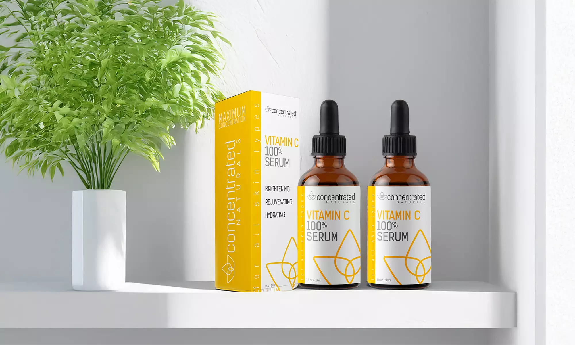 Concentrated Naturals Vitamin C 100% Serum (1- or 2-Pack)