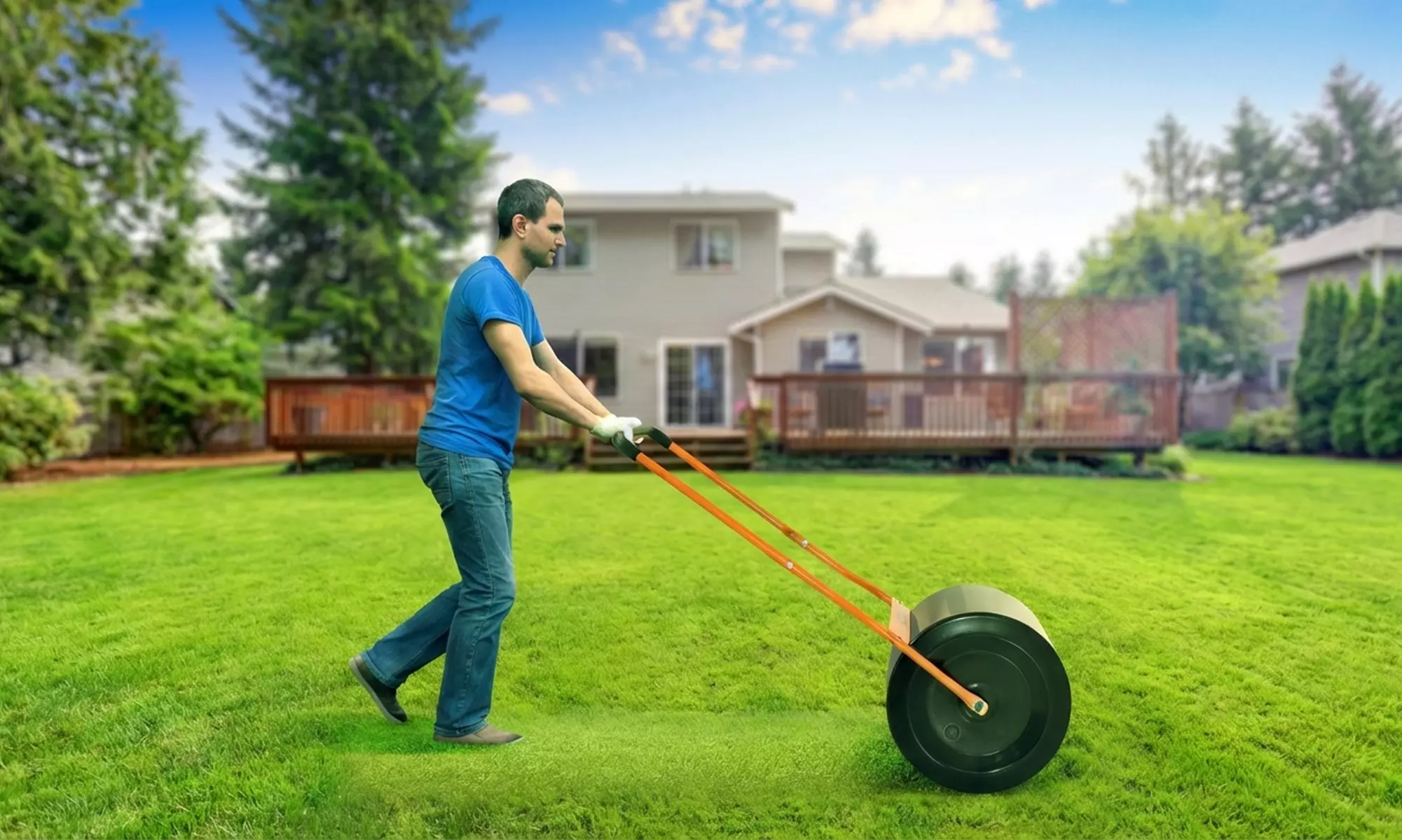 Rullo manuale per prato