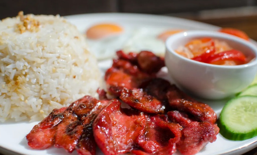Image 2: One or Two 3-Meat Barkada Board Brunch for 2-3 or Adobo Rice Bowl