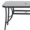 Image 14: Black Tempered Glass Coffee Table with Umbrella Hole 