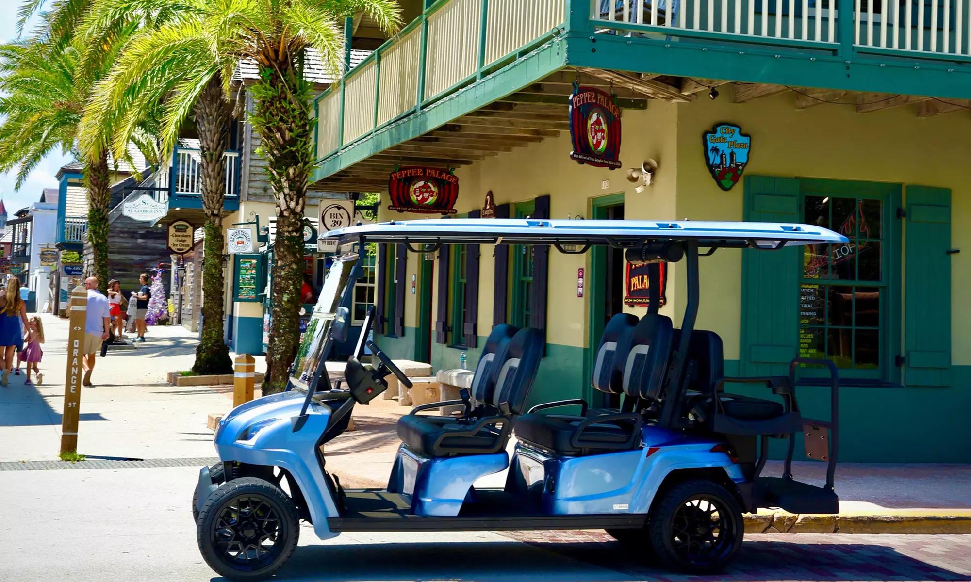Guided Bilingual City Tour in a Luxurious Electric Golf Cart - Florida