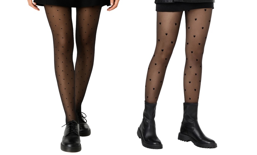 Image 2: Collants thermiques effet peau doublés polaire