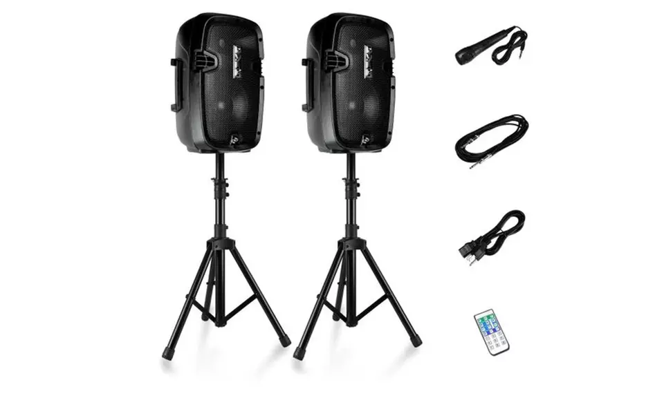 Pyle PPHP849KT Active and Passive Bluetooth PA Speaker System - Primary Image