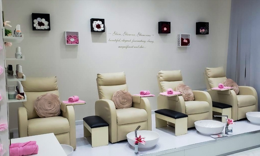 Image 3: Manicure & Pedicure Packages w/ Gelish, French & Hair Wash + Blow-dry